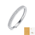 wholesale S925 Silver Moissanite Light-Chasing Women's Ring Stackable Ring In Stock Factory Direct Shipping-0-6