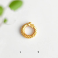 wholesale Gold metal Vietnamese sand gold round dragon and phoenix ring accessories, handmade DIY fittings, heart-shaped beads, ancient gold bracelet materials-0-8