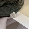 wholesale S925 sterling silver hollow-out new Chinese-style lace butterfly ring for women, trendy and versatile ins open ring-0-2