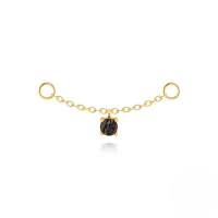 wholesale S925 Sterling Silver Natural Black Hair Crystal Moss Agate Tassel Pendant Earring Accessories-Single gold#1&gt;925 silver