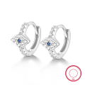 wholesale 925 Sterling Silver Evil Eye Ear Studs with Zircon Ear Clips, Luxury High-EndWholesale Jewelry-0-6