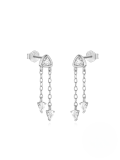 wholesale S925 Sterling Silver Single Zircon Fringe Chain Back Earring,-0-7
