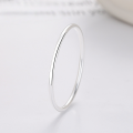wholesale Metal S925 Sterling Silver Fashion European and American Cross-Border Minimalist Stackable Ins Style Smooth Coil Design Closed Ring-0-3