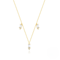 wholesale S925 Sterling Silver Layered Square Zirconins。-Gold 925 silver