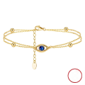 wholesale S925 Sterling Silver New Evil Eye Double Layer Bracelet Wholesale from Yunqian Handpicked-0-6