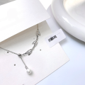 wholesale S925 Sterling Silver High-end Exquisite Adjustable Bamboo Leaf Pendant Necklace for Women, Minimalist Design, Chinese Style-0-5