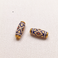 wholesale Metal: S925 silver gold-plated, enamel painted, oil-dripped, Tibetan bead barrel bead accessories bracelet DIY semi-finished spacer beads new special offer-0-11