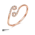 wholesale Rose gold, S925 sterling silver with moissanite fashion personality zodiac constellation rings for couples-0-8