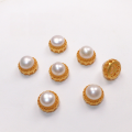 wholesale S925 gold-plated silver natural pearl spacer bead ruyi round platform hand plaque peanut pendant bracelet string DIY semi-finished product-0-12