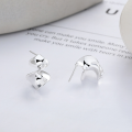wholesale S925 Sterling Silver European and American Cross-Border Crinkled Geometric Irregular Minimalist Design Fresh and Sweet Stud Earrings-0-1