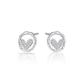 wholesale Metal: 925 Sterling Silver Earrings for Women, Minimalist and Versatile Ins Style with a High-End Feel, Featuring Heart, Star, and Moon Designs-0-5