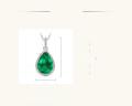 wholesale S925 Sterling Silver Plated K Gold European and American Cross-Border Water Drop Emerald Necklace for Women, High-End Design Sense Collarbone Chain Pendant-0-6