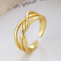 wholesale S925 sterling silver multi-layer twisted open ring, trendy and stylish luxury fashion statement piece-0-1