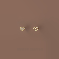 wholesale S925 silver sweet student summer ear care heart earrings women asymmetrical diamond-studded ear accessories E6559-0-0