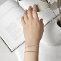 wholesale S925 Sterling Silver 332-391 Korean Style Fashion CHIC Minimalist Student Chain Bracelet for Women Silver Jewelry-0-2