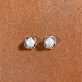wholesale S925 Sterling Silver Floral Era Pearl Earrings for Women, Vintage Ins French Elegant and Sophisticated Ear Studs-0-5