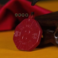 wholesale Metal material first, pure natural cinnabar genuine purple gold sand Tai Chi cinnabar Bagua pendant for men and women, birth year peace does not fade necklace-0-0