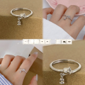 wholesale S925 Sterling Silver Lily of the Valley Open Ring for Women, Versatile Small Design with Fashionable and Elegant Personality Adjustable Finger Ring-0-0