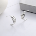 wholesale S925 Sterling Silver European and American Cross-Border Personalized Creative Geometric Irregular Trendy Simple and Versatile Earrings for Women-0-2