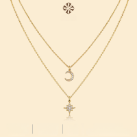 wholesale 925 Sterling Silver Cross-Border New Fashion Stackable Necklace, Popular in European and American Live Streams, Ins Style Moissanite Collarbone Chain-Moissanite