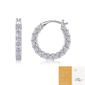 wholesale 925 Sterling Silver Metal Material, Small and Niche European and American Light Luxury Ear Hoops for Women, Non-Fading, New Style Cross-Border Hot-Selling Moissanite Earrings in Stock-0-10