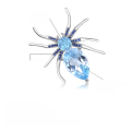 wholesale S925 Sterling Silver Insect Series Designer High-End Brooch, Spider Design with Natural Topaz Gemstone-0-4