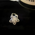 wholesale S925 Silver Zhu Zhifang Jewelry Hollow Floral Ring for Women, Simulated Diamond Petal Ring, Index Finger Ring for Daily Wear-0-2