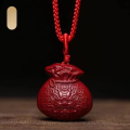 wholesale Metal material Zhu sand genuine product twelve Chinese zodiac fortune bag pendant for men and women purple gold sand money bag necklace accessory Year of the Dragon hanging piece-0-9