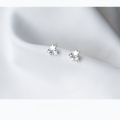 wholesale 925 Sterling Silver Korean-style Diamond-encrusted Fashionable and Elegant Five-pointed Star Stud Earrings for Women, Lovely and Sweet Star-shaped Ear Jewelry E9851-0-3