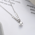 wholesale S925 Silver Vintage Literary and Artistic Versatile Small Ball Pendant Minimalist Design Unique and Niche Necklace-0-1
