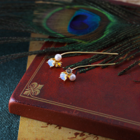 wholesale S925 silver simple Japanese-style freshwater pearl earrings ear thread for women, wholesale of unique ear accessories-Spring Bud Earrings>925 Silver