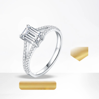 wholesale 18K Gold Fashion High-Version Cultivated Diamond Ring, 1 Carat Real Diamond Platinum Engagement Ring, Gold Ring for Export-18K Gold 1 Carat Cultured Diamond Ring>Hong Kong Code No. 19