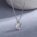 wholesale 925 Sterling Silver Swan Necklace for Women, Light Luxury Minimalist Design, Versatile Collarbone Chain, New Summer Trend-0-0