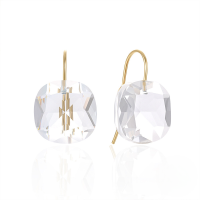 wholesale S925 Sterling Silver Luxury Sparkling Crystal Ear Hooks,。-Gold-white 925 silver