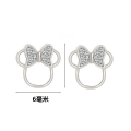 wholesale 925 Silver Cute Animal Pure Silver Stud Earrings Element Simple Minimalist Light Luxury Style Non-removable Earrings-0-8