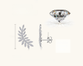 wholesale 925 Sterling Silver European and American Ins Style Leaf Moissanite Earrings Fashion Trendy Women's Earrings Exquisite Ear Accessories Wholesale-0-6