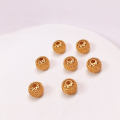 wholesale Metal S925 gold-plated gold bean calabash five-strand spacer bead through-hole accessories bracelet necklace stringing DIY semi-finished products-0-1