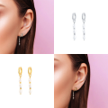 wholesale S925 Sterling Silver Elegant Pearl Earring With Tassel, Hoop, Ear Clip, European And American Best-seller, Socialite Minimalist Style-0-3