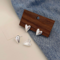 wholesale S925 Sterling Silver Minimalist Heart Stud Earrings for Women, Small Niche Ear Care, Luxe Heart-shaped Earrings-0-1