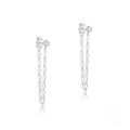wholesale S925 Sterling Silver Tassel Mini Star Earrings With Inlaid Crystals, Perfect For Office Wear-0-14