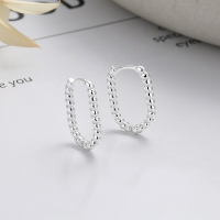wholesale S925 Sterling Silver Korean Style Geometric Ins Minimalist Twist Twist Design Small Niche Versatile Earrings-YHR321/approx. 3.6g 925 silver