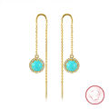 wholesale S925 sterling silver gold-plated ultra-sparkling zirconia drop earrings, manufacturer wholesale-0-18