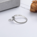 wholesale S925 Silver Fashion Retro Zodiac Dragon Tail Domineering Luck-Changing Unique Trendy Open-Ended Ring-0-2