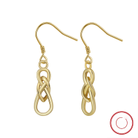 wholesale S925 Sterling Silver Celtic Knot Earrings for Women, Minimalist and Elegant, Small and Chic, High-End Feel, Ins Style, Versatile-Platinum, approx. weight: 2.66g 925 silver