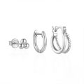 wholesale 925 Sterling Silver Minimalist Geometric Butterfly Stud Hoop Earrings Set, Hot-selling Ins Earrings For Women-0-9