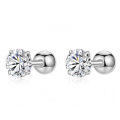 wholesale S925 Sterling Silver 3-6mm Zircon Stud Earrings, Light Luxury Fashion Advanced Sense Versatile Wholesale Earrings-0-5