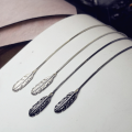 wholesale 990 Sterling Silver Feather Ear Thread Women's Vintage Minimalist Trendy Elegant Earrings Studs Student Jewelry-0-0