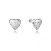wholesale 925 Sterling Silver New Heart-shaped Colorful Zircon Enamel Drop Earrings,-Platinum #5 925 silver