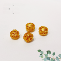 wholesale Metal material: Gold-plated 925 silver hollow ball large spacer bead accessory bracelet DIY handmade semi-finished product new special offer-0-4