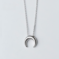 wholesale S925 Silver Necklace Pendant Women's Korean Style Fashion Minimalist Moon Necklace Elegant Personality Necklace Collarbone Chain D4293-0-0